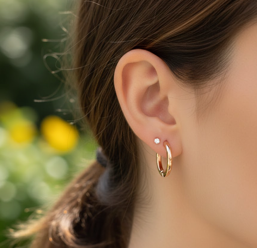 The Curated Gold Hoop &amp; Stud Set
