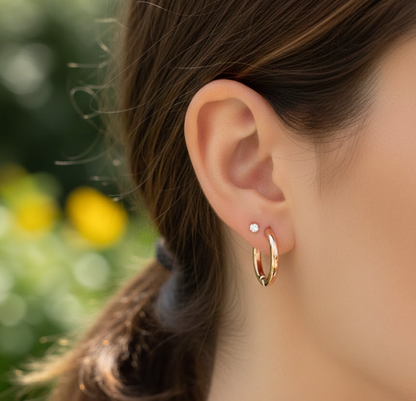 The Curated Gold Hoop &amp; Stud Set