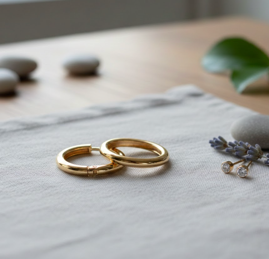The Curated Gold Hoop &amp; Stud Set